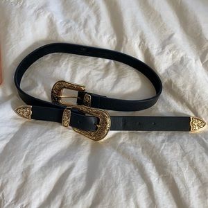 B-low the Belt “Bri Bri” Belt - Black/Gold